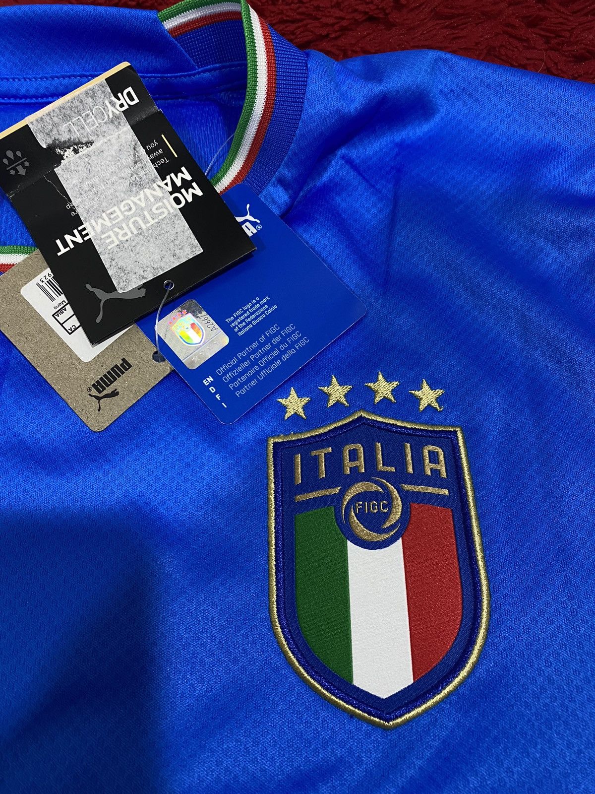 Puma PUMA ITALY HOME FOOTBALL SOCCER JERSEY 2022-2023 Size US L / EU 52-54 / 3 - 9 Thumbnail