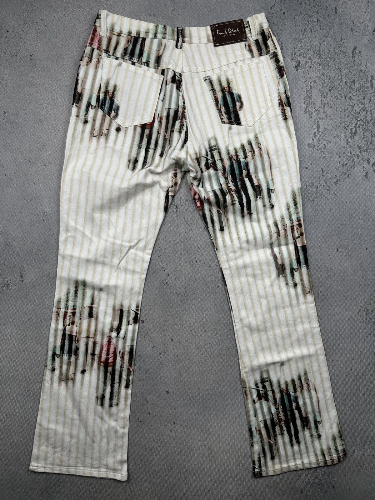 Vintage Franck Patrick Evelyn Print Pants Avant Garde Street Scene Size 30" / US 8 / IT 44 - 8 Thumbnail