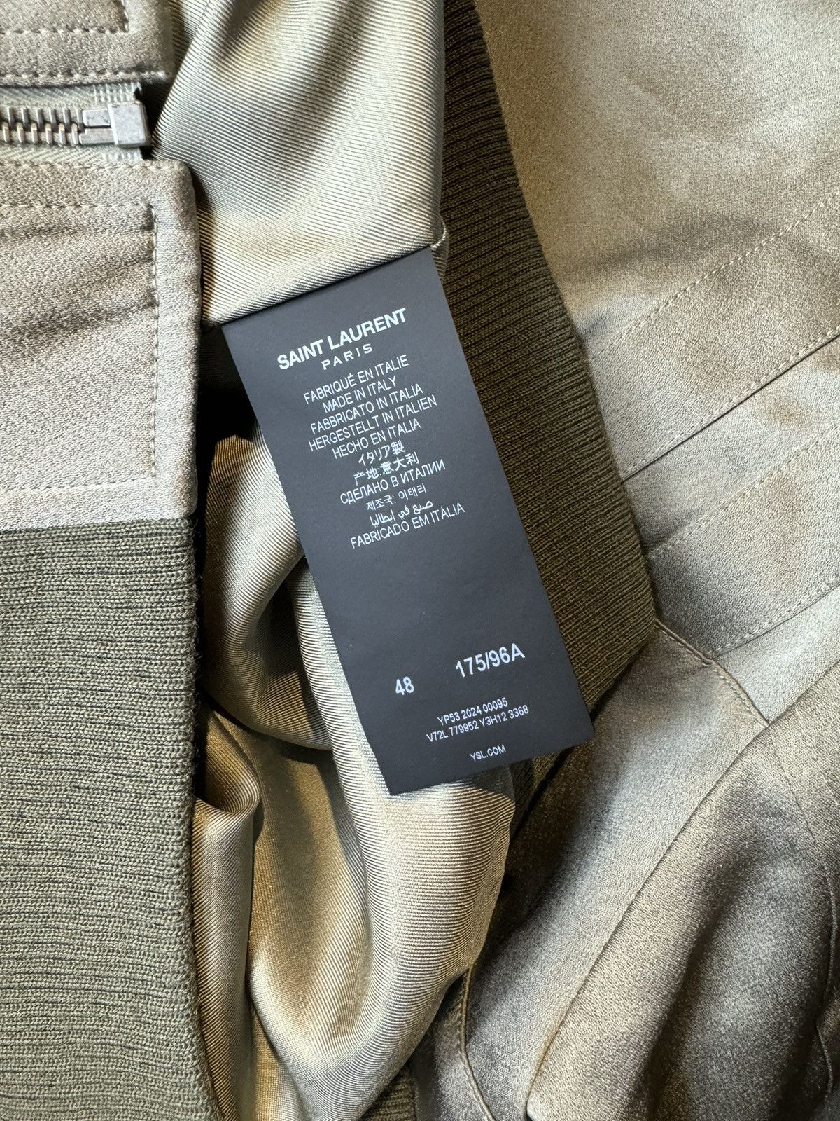 Saint Laurent Paris Saint Laurent Satin Teddy Zip Up Jacket - 48 Size US M / EU 48-50 / 2 - 8 Thumbnail