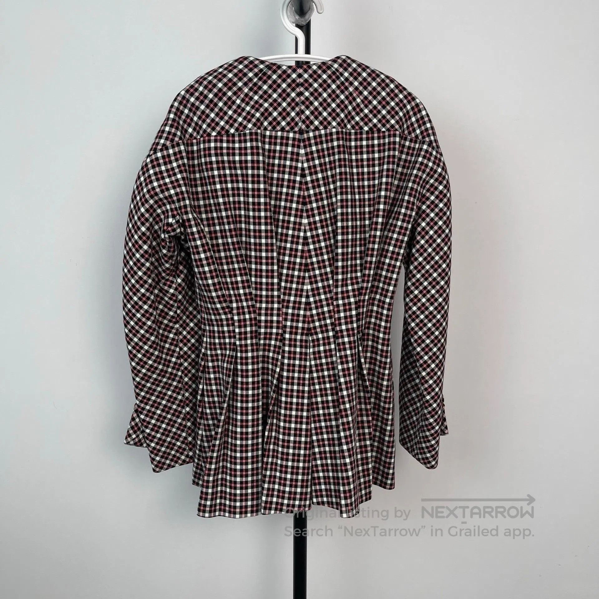 Dior Dior Runway Red White Brown Check Coat. Size XS / US 0-2 / IT 36-38 - 2 Thumbnail