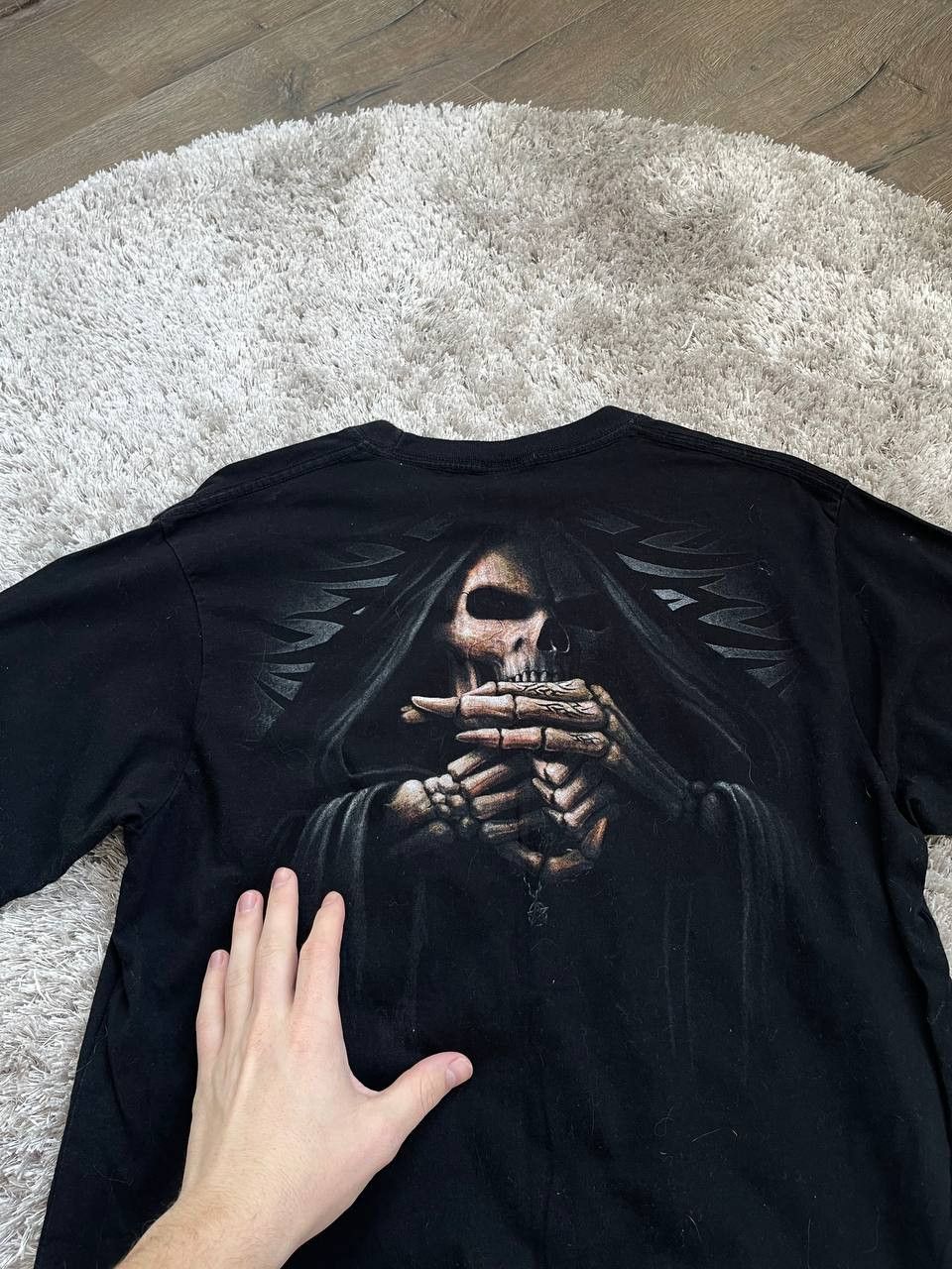 Streetwear × Vintage vintage spiral big skulls print tee Size US M / EU 48-50 / 2 - 8 Thumbnail