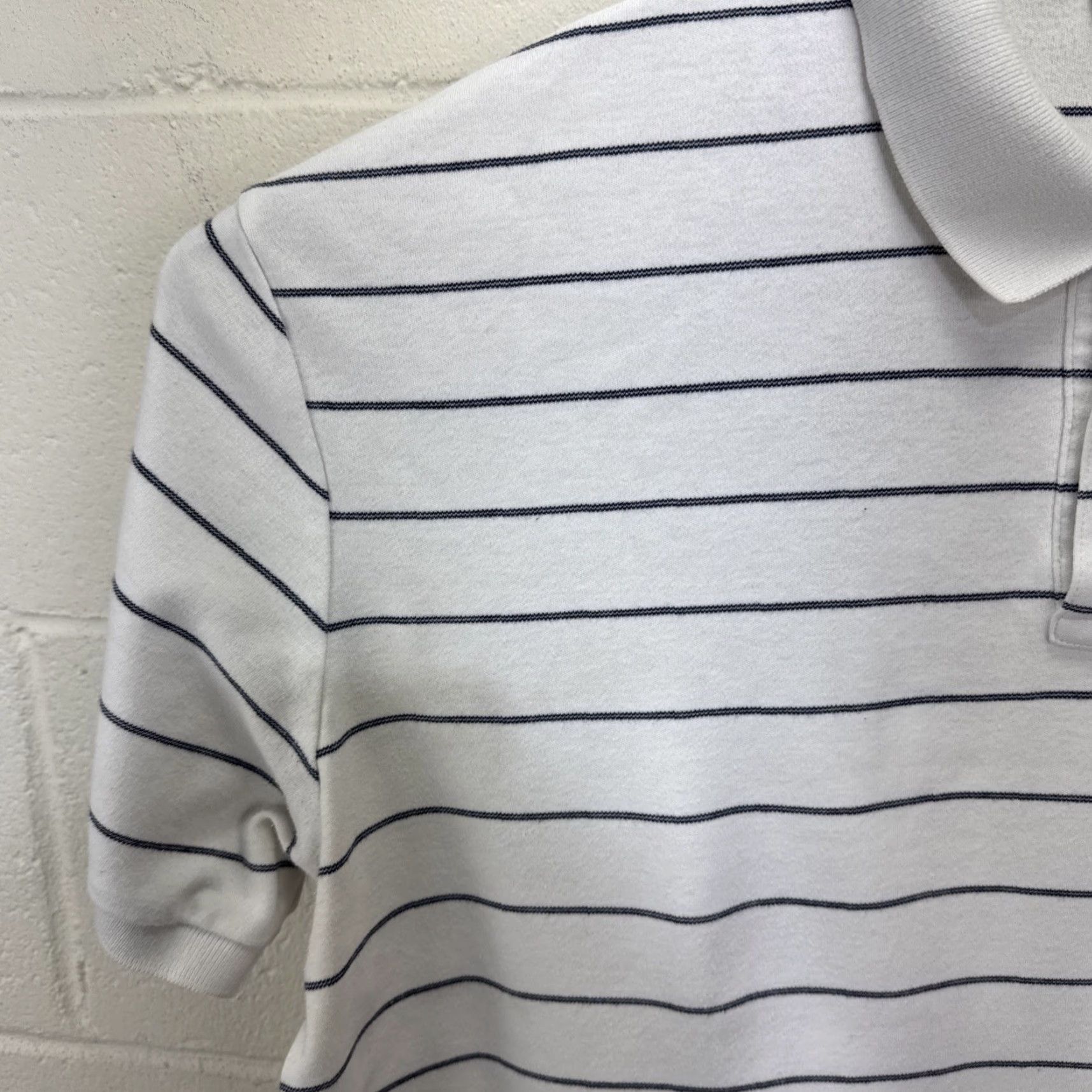 Polo Ralph Lauren Vintage Polo Ralph Lauren Men’s XL White Blue Stripe Polo Shirt Casual Workwear Summer Short Sleeve Size US XL / EU 56 / 4 - 4 Thumbnail