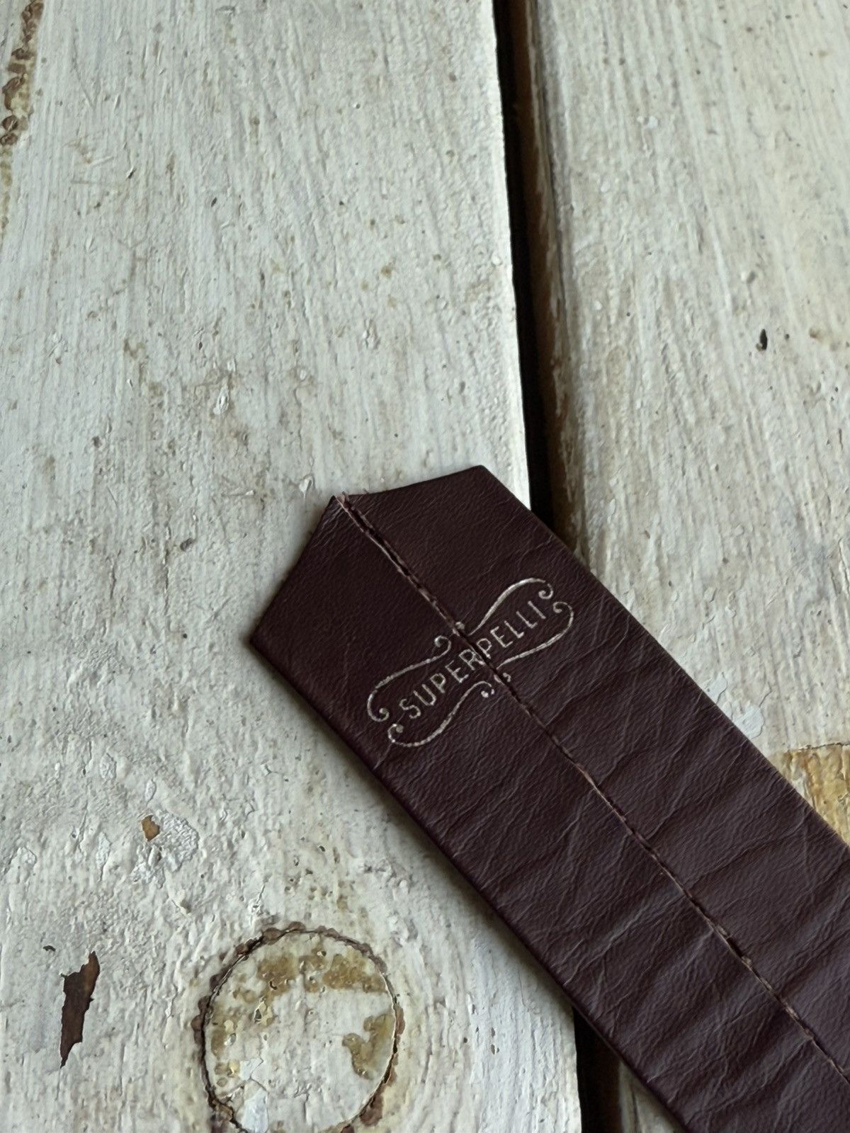 Vintage VINTAGE 80s Italy TIE LIKE LEATHER SKINNY Japanese style Size ONE SIZE - 3 Thumbnail