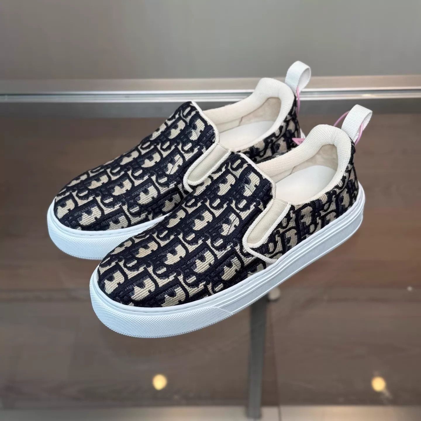 Dior Dior Solar Blue White Print Slip-On Sneaker 37.5 New Unworn Size US 7 / IT 37 - 1 Thumbnail