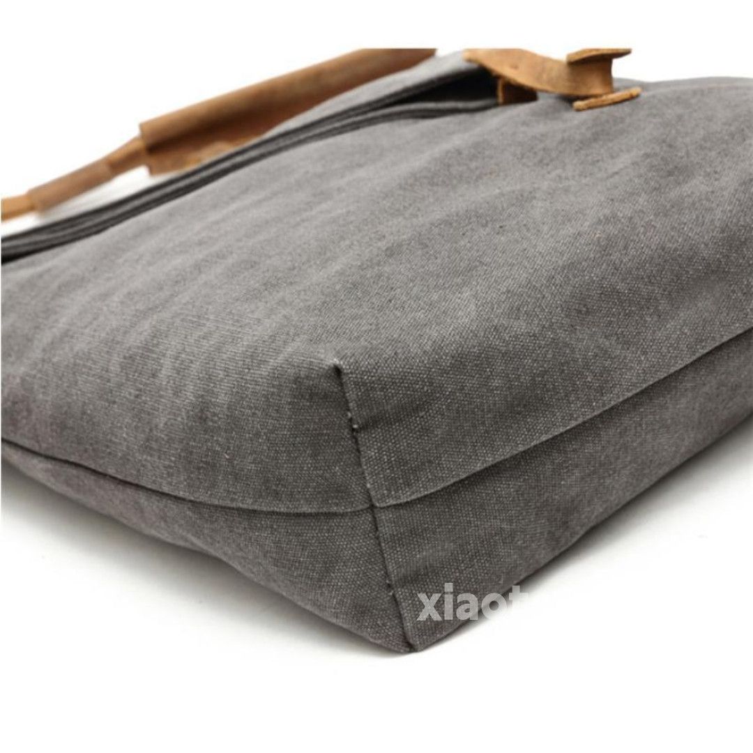Designer × Leather washed faded cleanfit yuppie canvas outdoor bag Size ONE SIZE - 3 Thumbnail