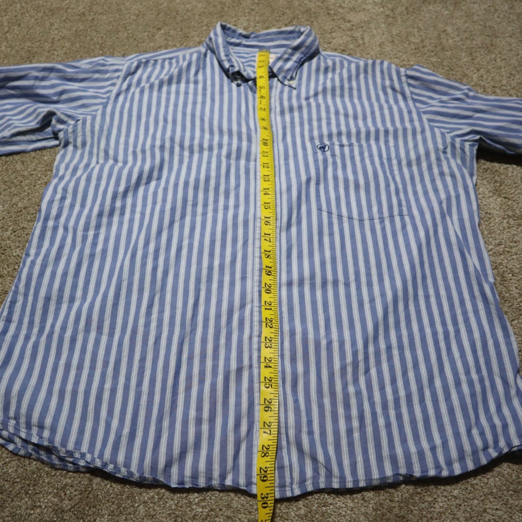 Camel VINTAGE Red Camel Shirt Western Button-Down Long Sleeve Plaid 100% Cotton Size XL Blue Mens Stripes Casual Workwear 90s Cowboy Outdoor Southwestern Size US XL / EU 56 / 4 - 5 Thumbnail