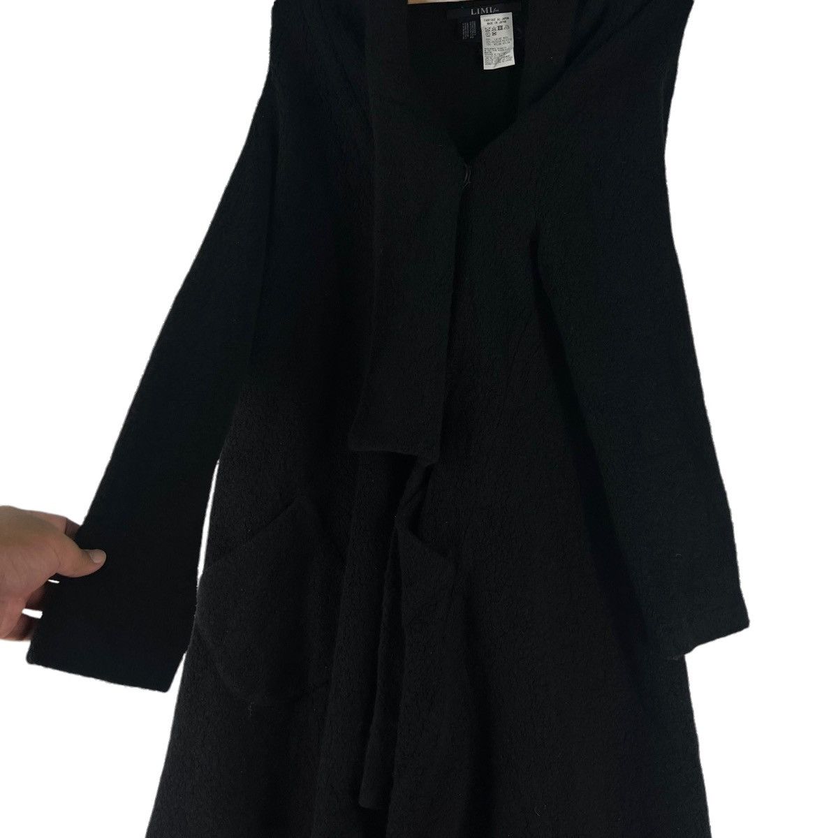 Limi Feu 🔥RICH BLACK - RUNWAY WOOL LONG JACKET OVERSIZED Size US S / EU 44-46 / 1 - 5 Thumbnail