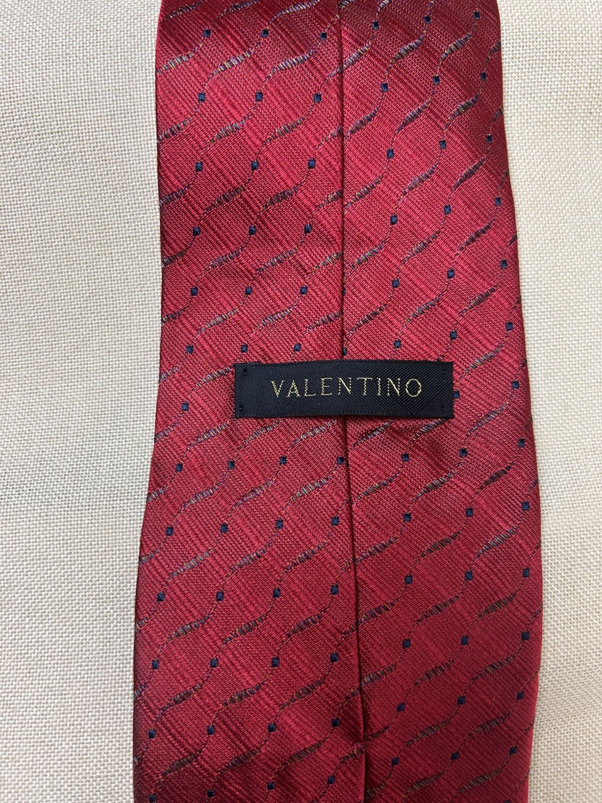 Valentino Valentino red abstract Silk Mens Tie Size ONE SIZE - 4 Thumbnail