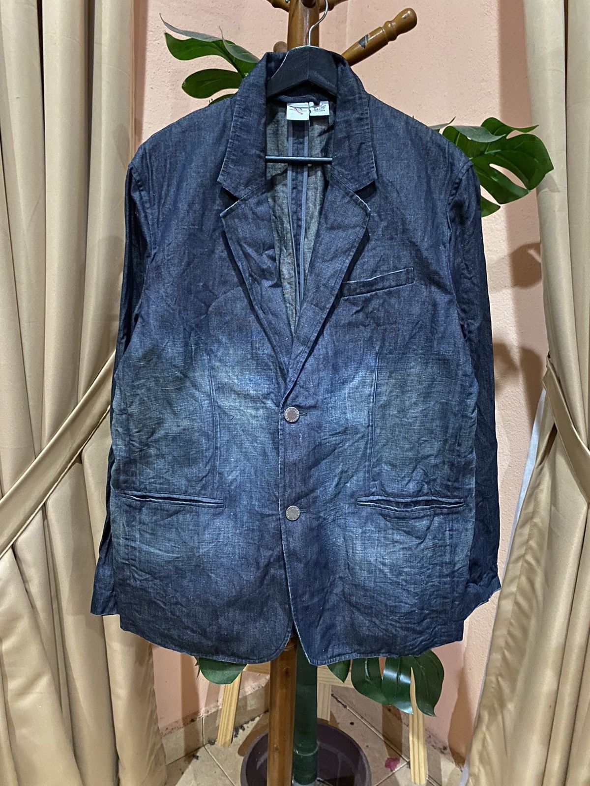 Armani Exchange Armani Exchange Denim Blazer - Vintage Casual Jacket Size US L / EU 52-54 / 3 - 3 Thumbnail