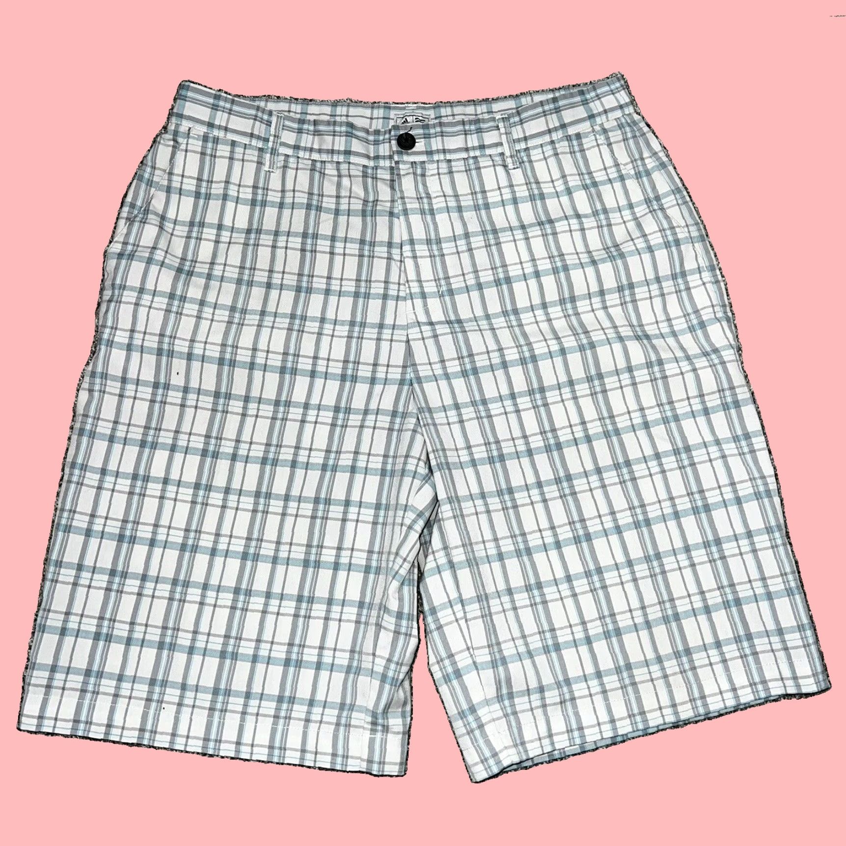 Adidas plaid bermuda shorts clearance