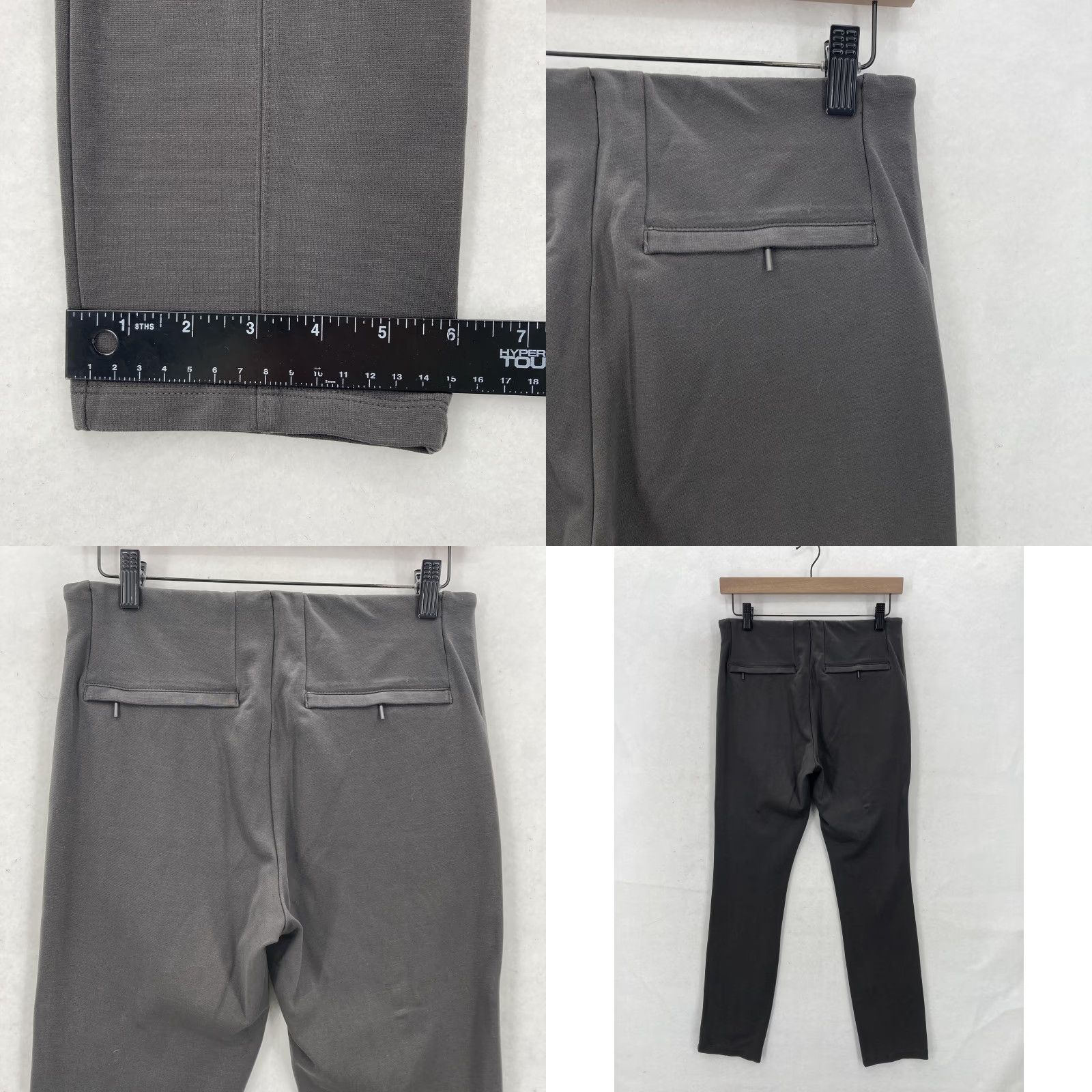 Athleta Athleta Siena Skinny Pants Womens 6 Gray Ponte Ankle Side Zip Pockets Workwear Size 28" / US 6 / IT 42 - 9 Thumbnail