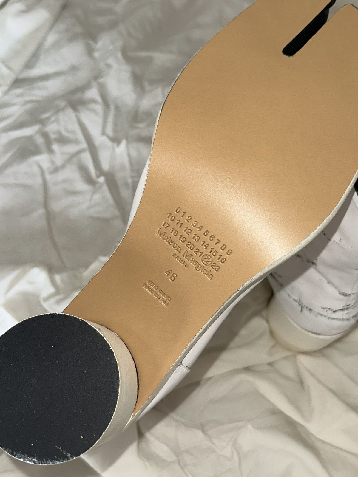 Maison Margiela FINAL DROP SSENSE EXCLUSIVE Painted Tabi Boots Size US 13 / EU 46 - 6 Thumbnail