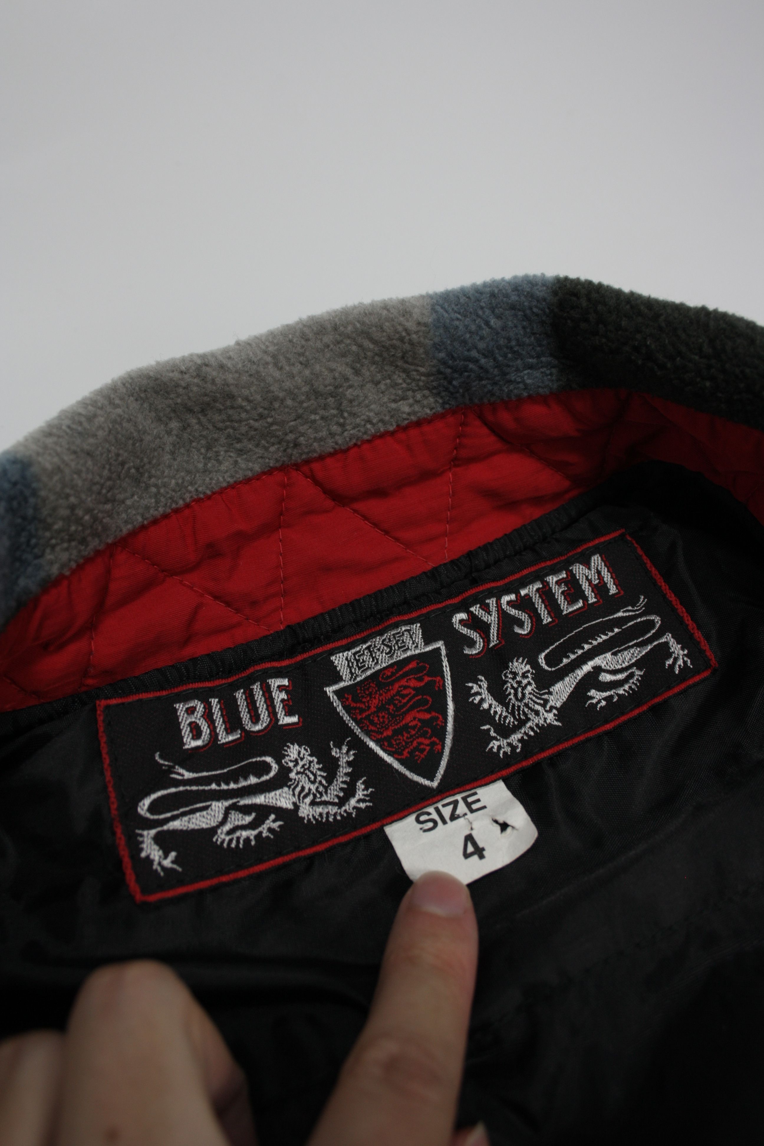 JET SET × Vintage JET SET Blue System 90s Vintage Fleece & Nylon Plaid Jacket Size US XL / EU 56 / 4 - 6 Thumbnail