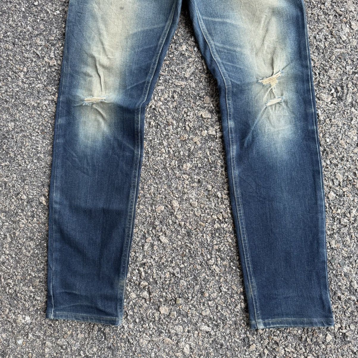 Edwin VINTAGE EDWIN JERSEY SKINNY FADED RIPPEP JEAN PANTS Size US 32 / EU 48 - 4 Thumbnail