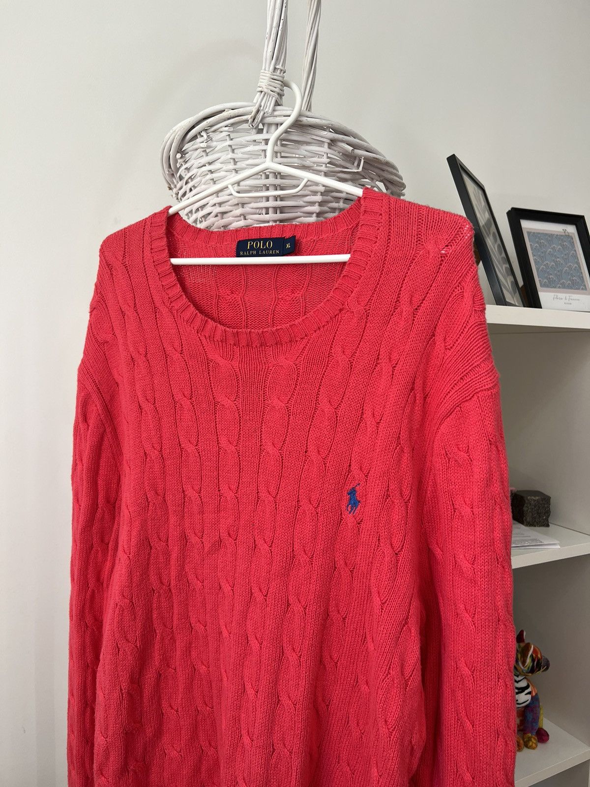 Polo Ralph Lauren × Ralph Lauren Polo Ralph Lauren Cable Pink Knit Sweater Size US XL / EU 56 / 4 - 5 Thumbnail