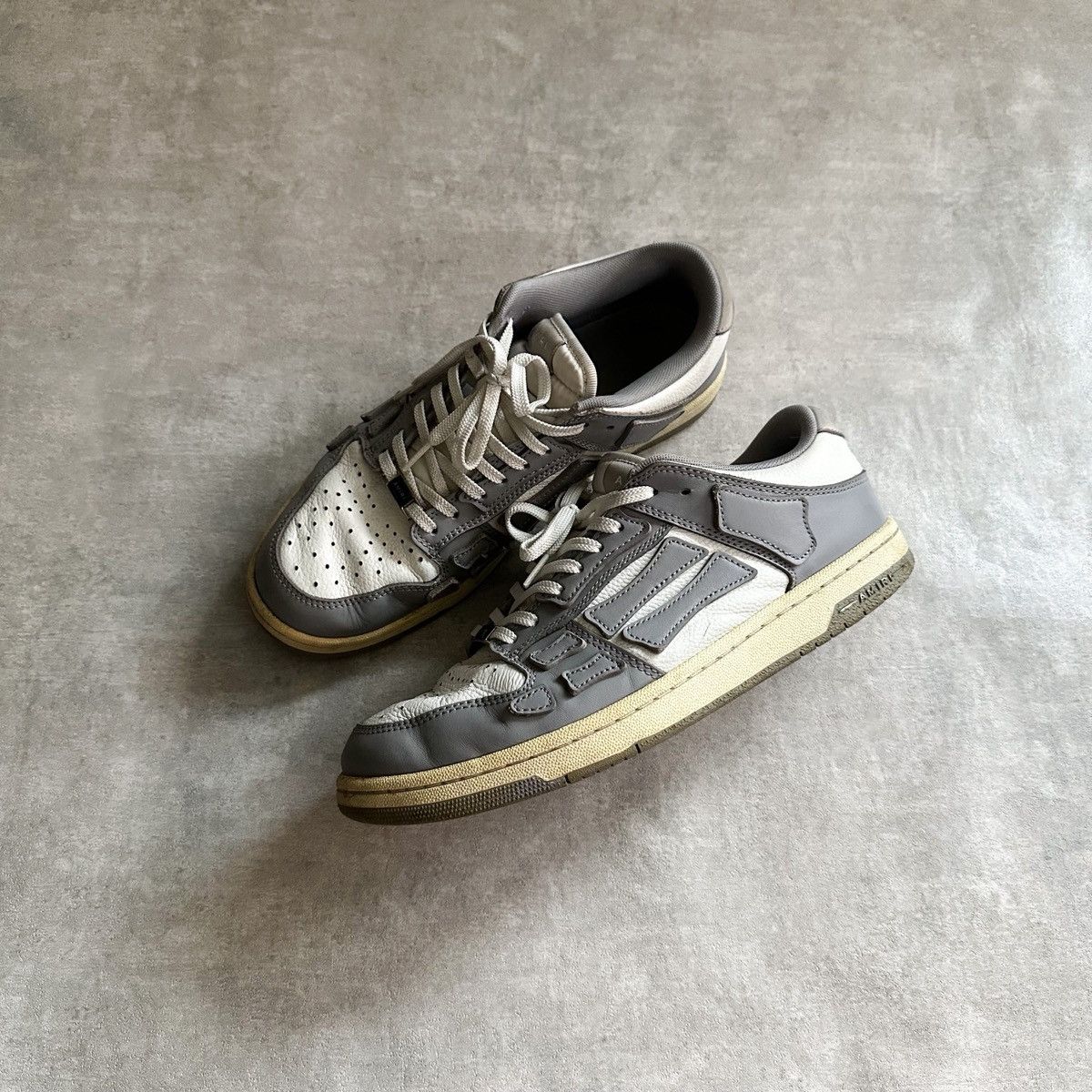 Amiri Amiri Skel Sneakers - White/Grey Size US 10 / EU 43 - 1 Thumbnail