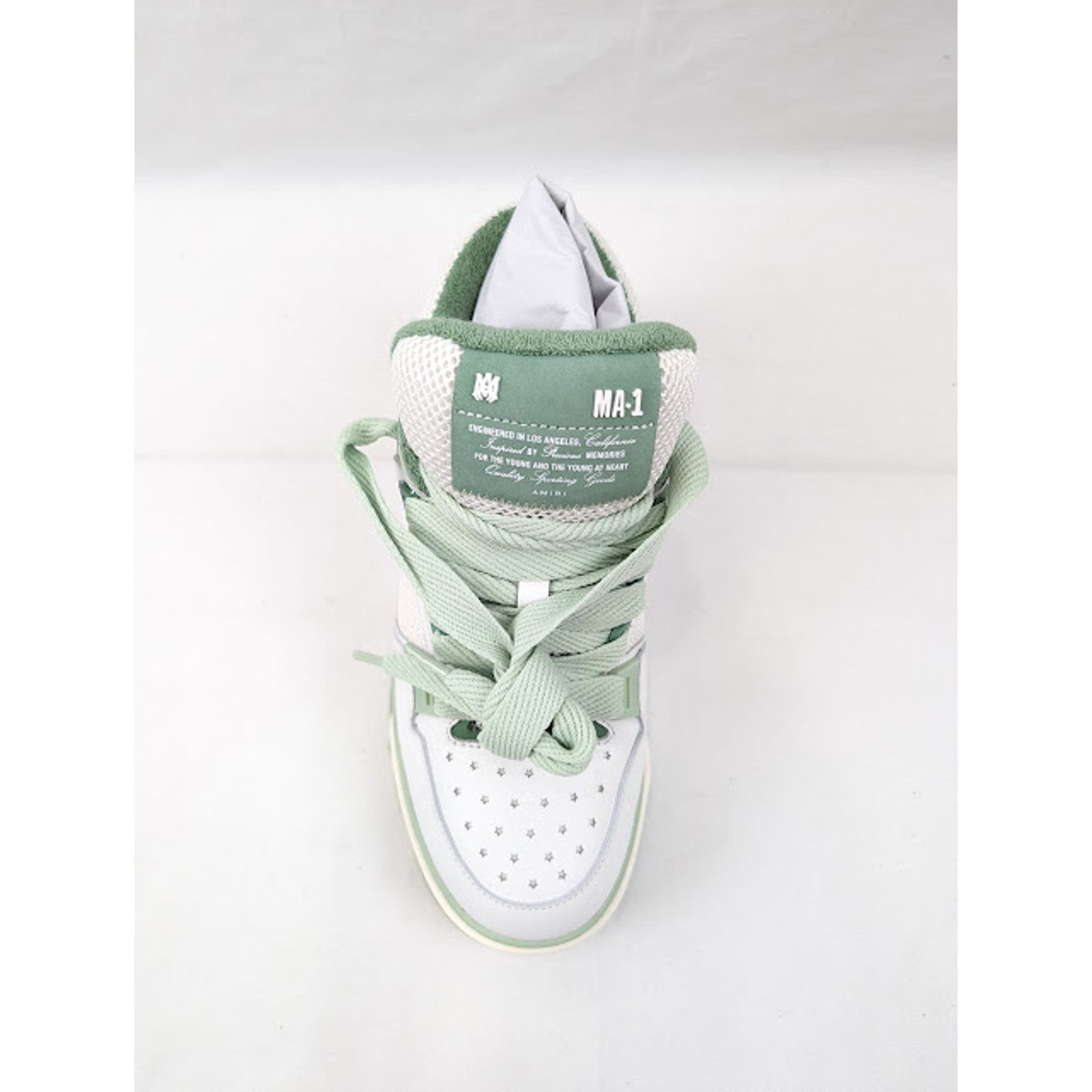 Amiri o1rshd1 MA-1 Low-Top Sneakers in White/Mint Size US 11 / EU 44 - 6 Thumbnail