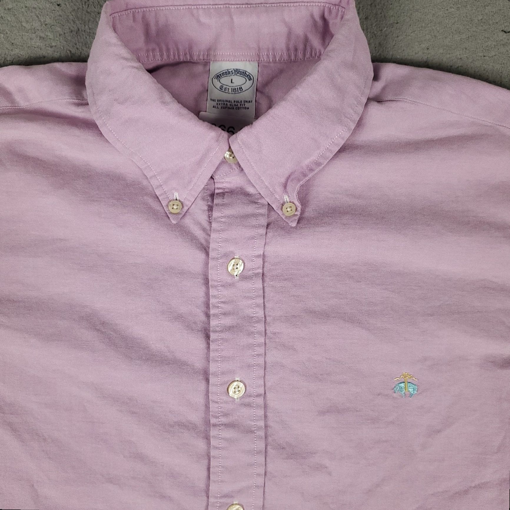 Brooks Brothers Brooks Brothers Shirt Mens Large Purple Extra Slim Fit Button Up Long Sleeve Regular Collar Down Vintage: No Size US L / EU 52-54 / 3 - 2 Thumbnail