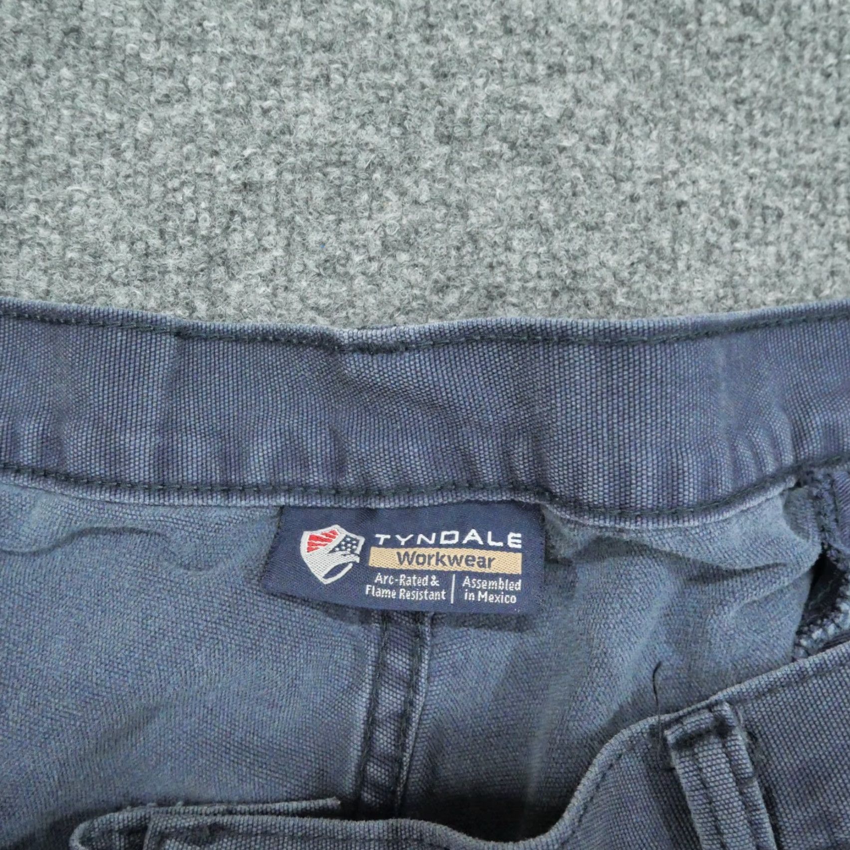 Vintage Tyndale Pants Mens 42x34 Blue Cargo Flame-Resistant Reflective Workwear Casual Pants Size US 40 / EU 56 - 6 Thumbnail