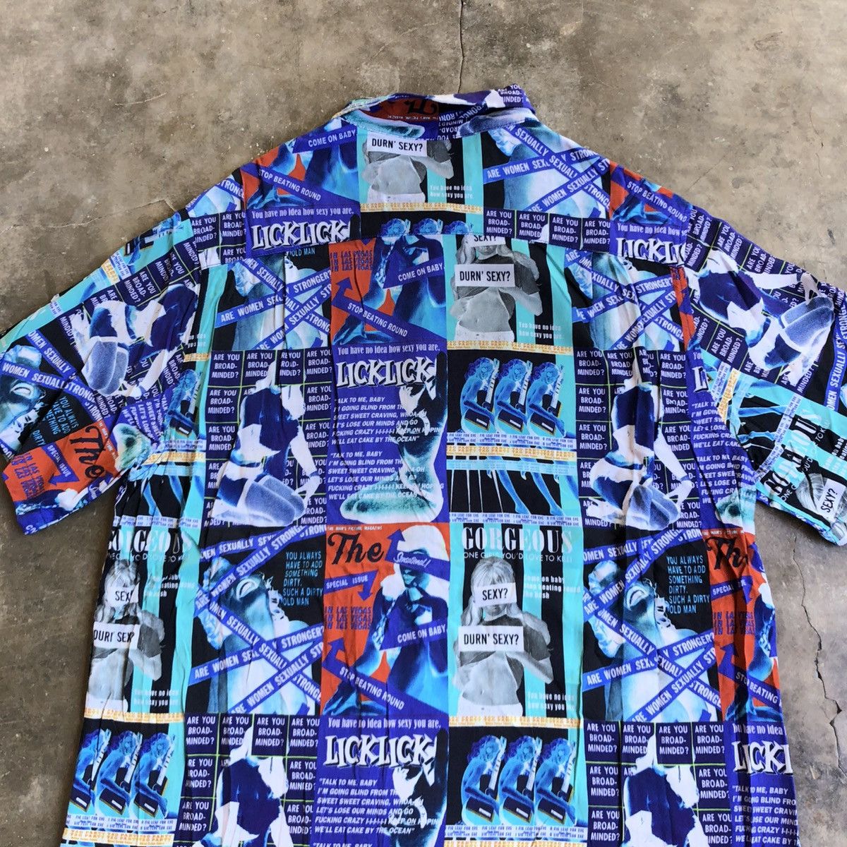Hysteric Glamour 2000s Azul by Moussy Sexy Girl Aop HG Style Shirt Rayon Size US M / EU 48-50 / 2 - 8 Thumbnail