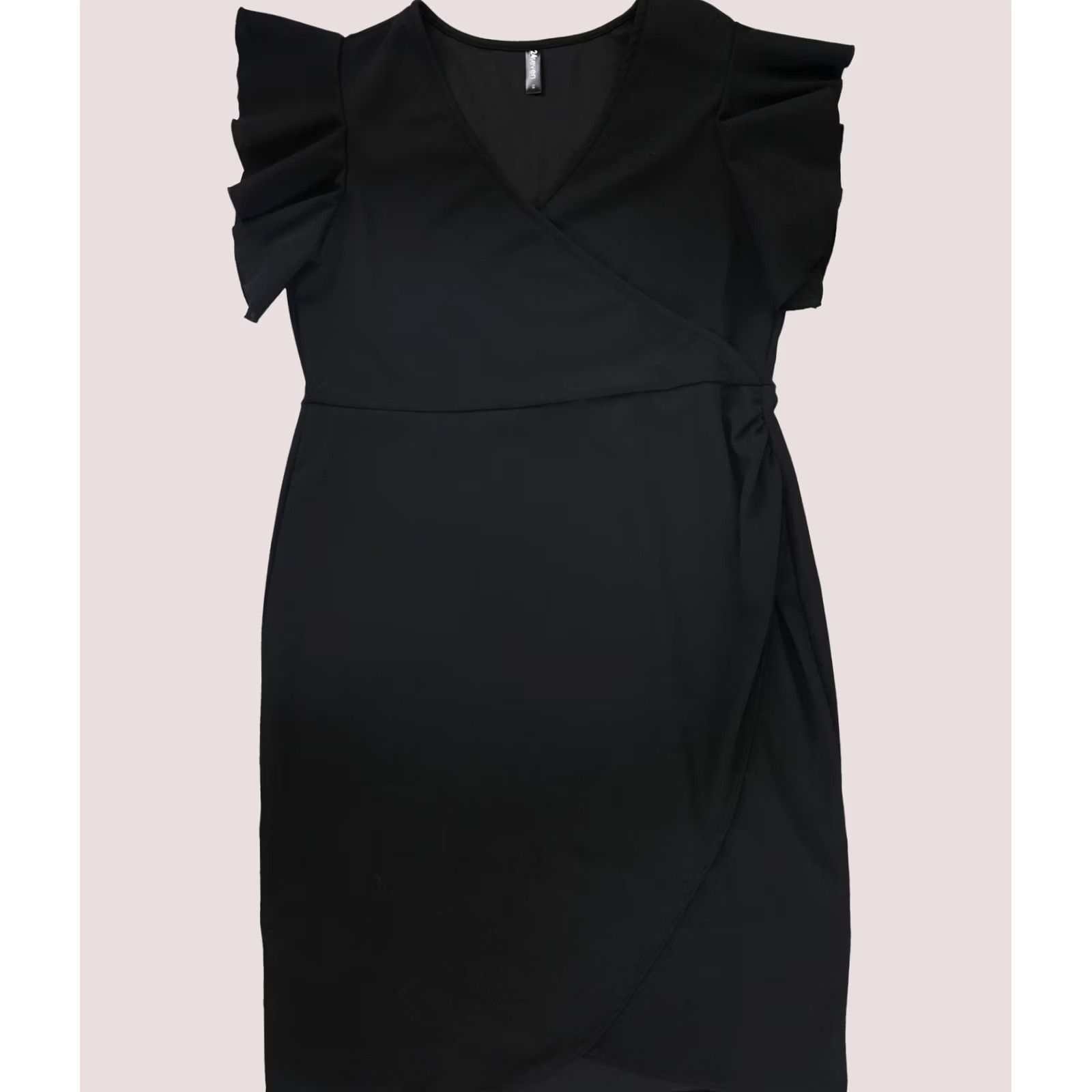 Vintage 24seven Womens Midi Dress, Black, Solid, Plus Size, 1X Size XL / US 12-14 / IT 48-50 - 1 Thumbnail