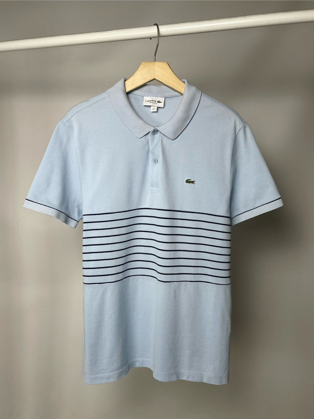 Lacoste Lacoste Vintage Size L 🦋 Striped Blue Golf Polo Tee t shirt Size US L / EU 52-54 / 3 - 3 Thumbnail