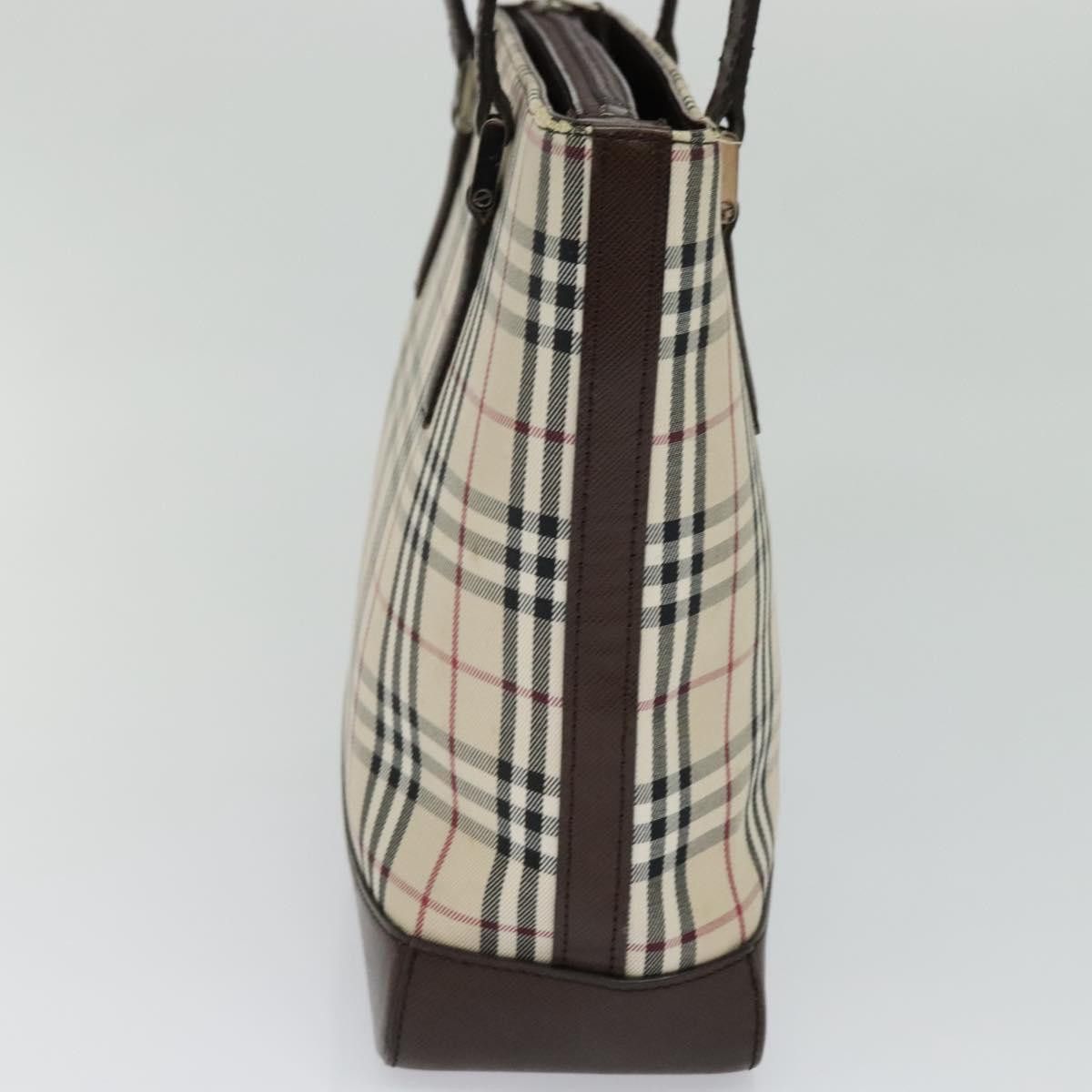 Burberry Burberry Nova Check Shoulder Bag Canvas Leather Beige Brown Size ONE SIZE - 4 Thumbnail