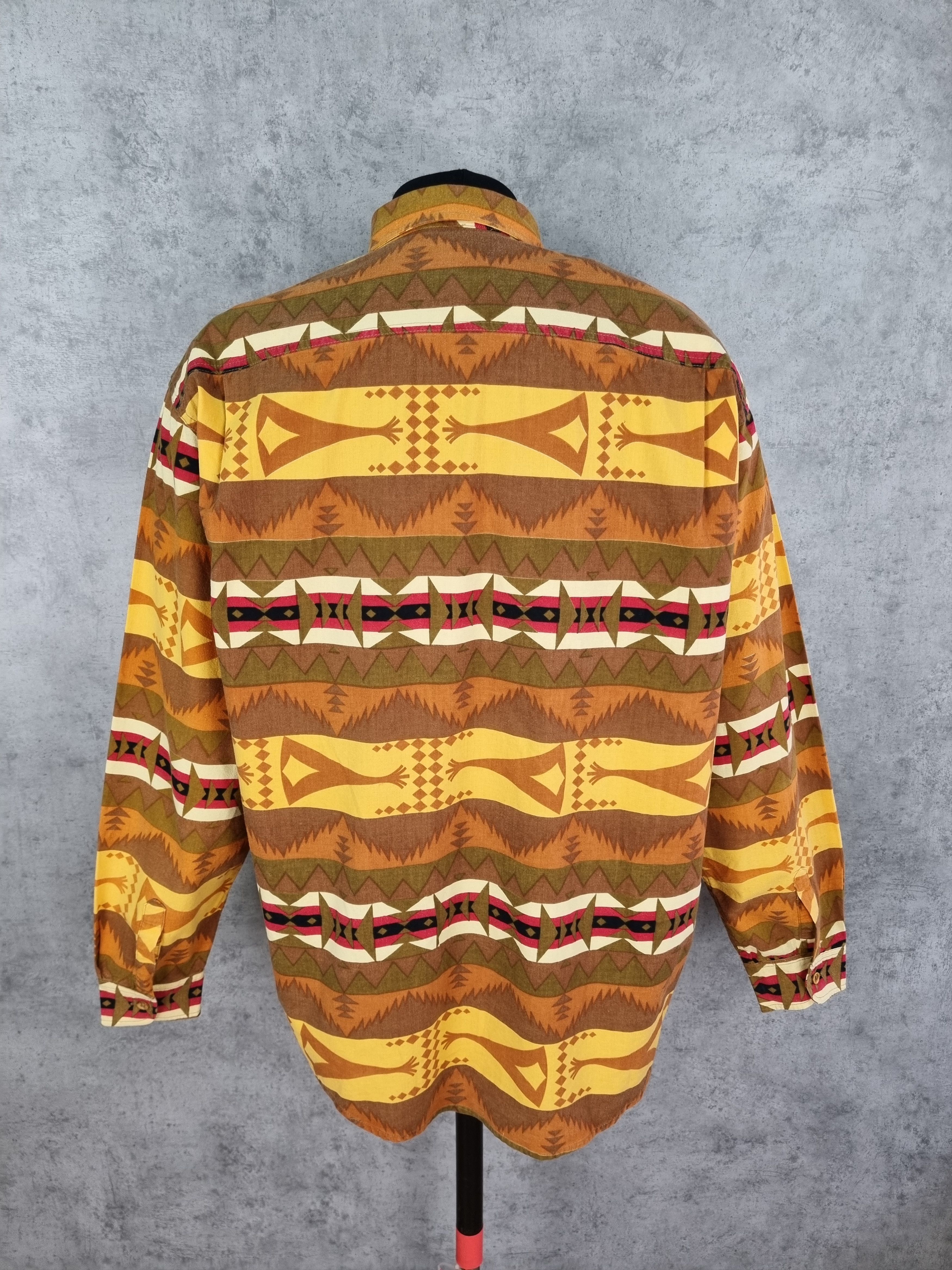 Chevignon × Native Rare size 80s Chevignon Navajo Vintage Shirt Button ups Size US XXL / EU 58 / 5 - 5 Thumbnail
