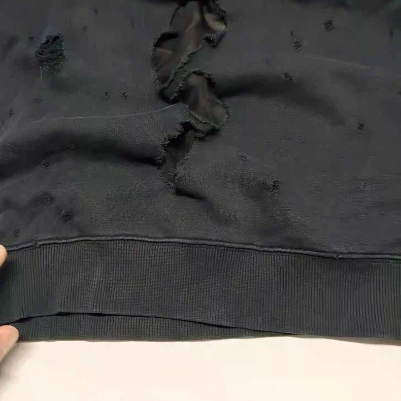 Givenchy Givenchy Black Ripped Hoodie Size US XS / EU 42 / 0 - 7 Thumbnail