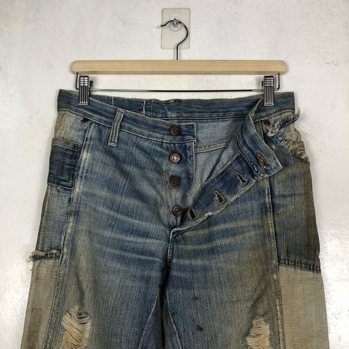 Japanese Brand 🔥VINTAGE BOWCUT FLARE DENIM PATCHWORK DESIGN ISSEY MIYAKE Size US 30 / EU 46 - 13 Thumbnail