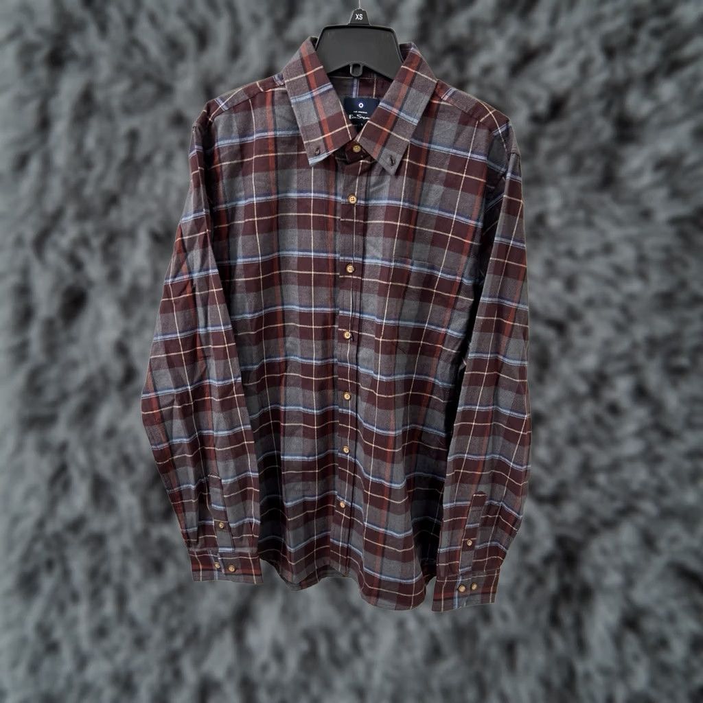 Ben Sherman Ben Sherman Shirt Mens Large Red Plaid Button-Down Long Sleeve NWOT Casual Business Sweatshirt? Size US L / EU 52-54 / 3 - 1 Thumbnail