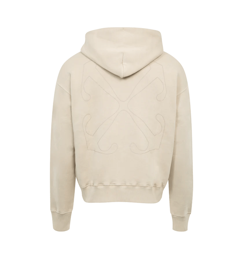 Off-White o1h1sh11224 Outline Arrow Skate Hoodie in Brown Rise Size US XXL / EU 58 / 5 - 2 Thumbnail