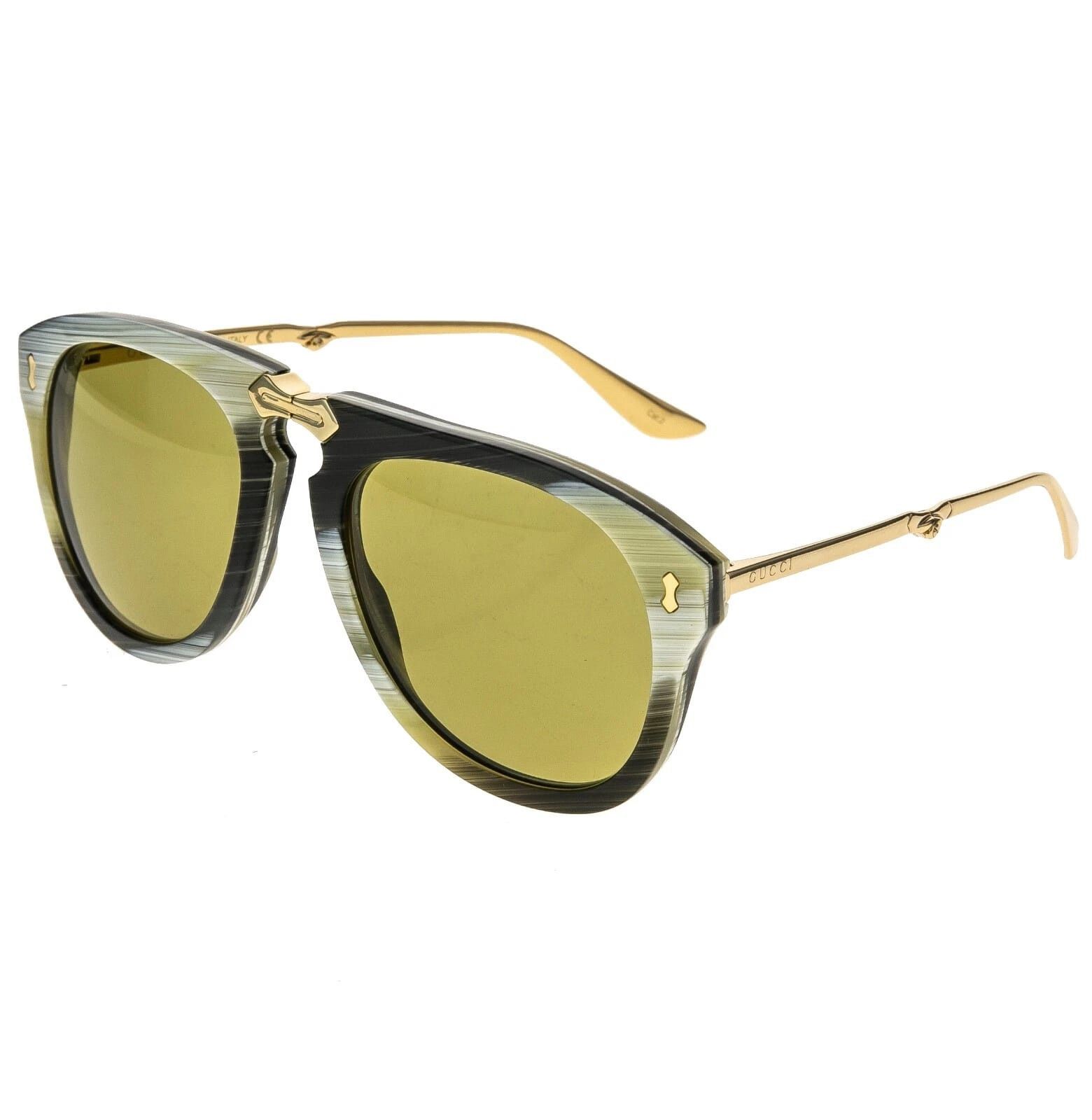 Gucci GUCCI GG0305S 0305 Gold Green Foldable Sunglasses 003 Size ONE SIZE - 10 Thumbnail