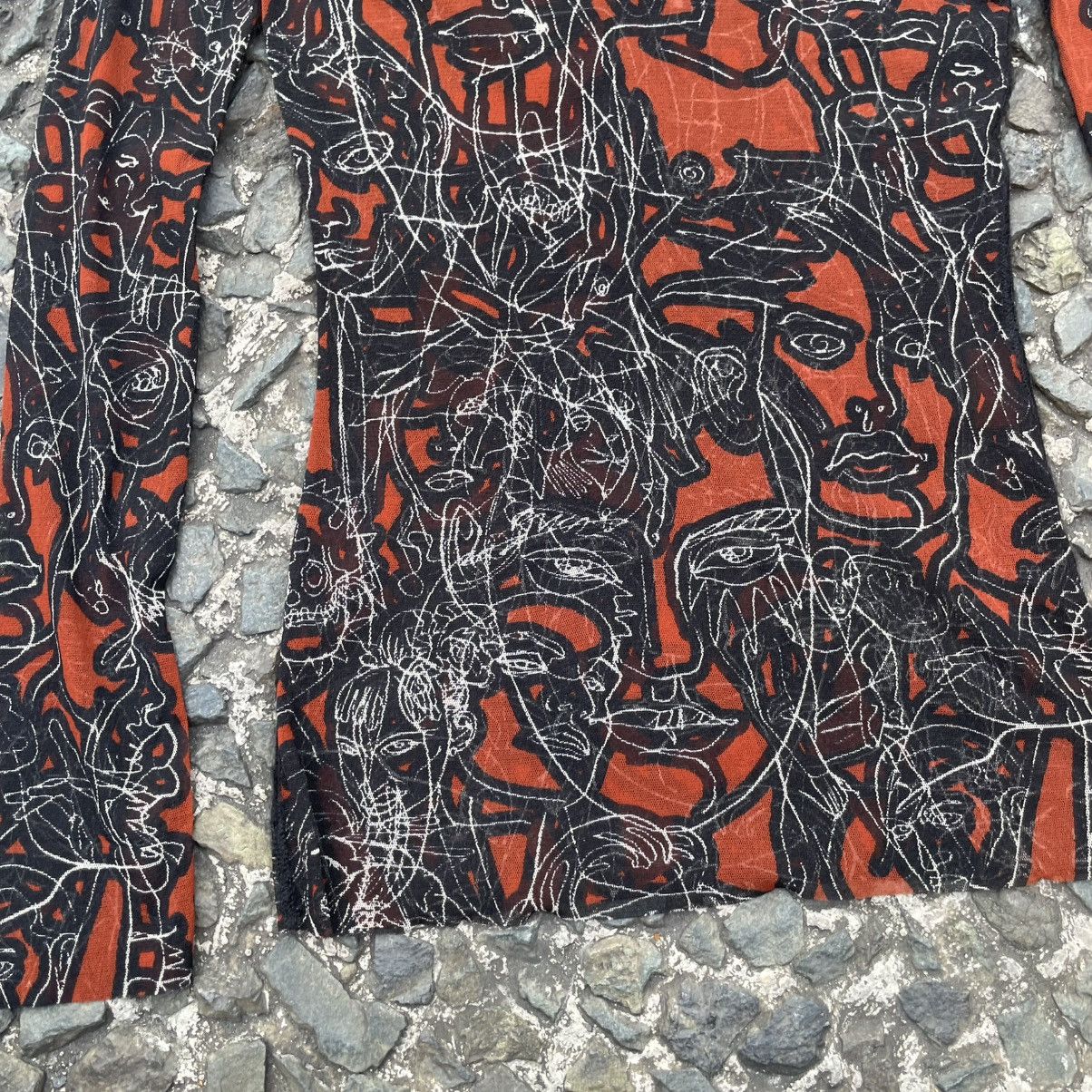 Jean Paul Gaultier JEAN PAUL GAULTIER SKETCHBOOK FACES MESH LONGSLEEVE SHIRT Size M / US 6-8 / IT 42-44 - 9 Thumbnail