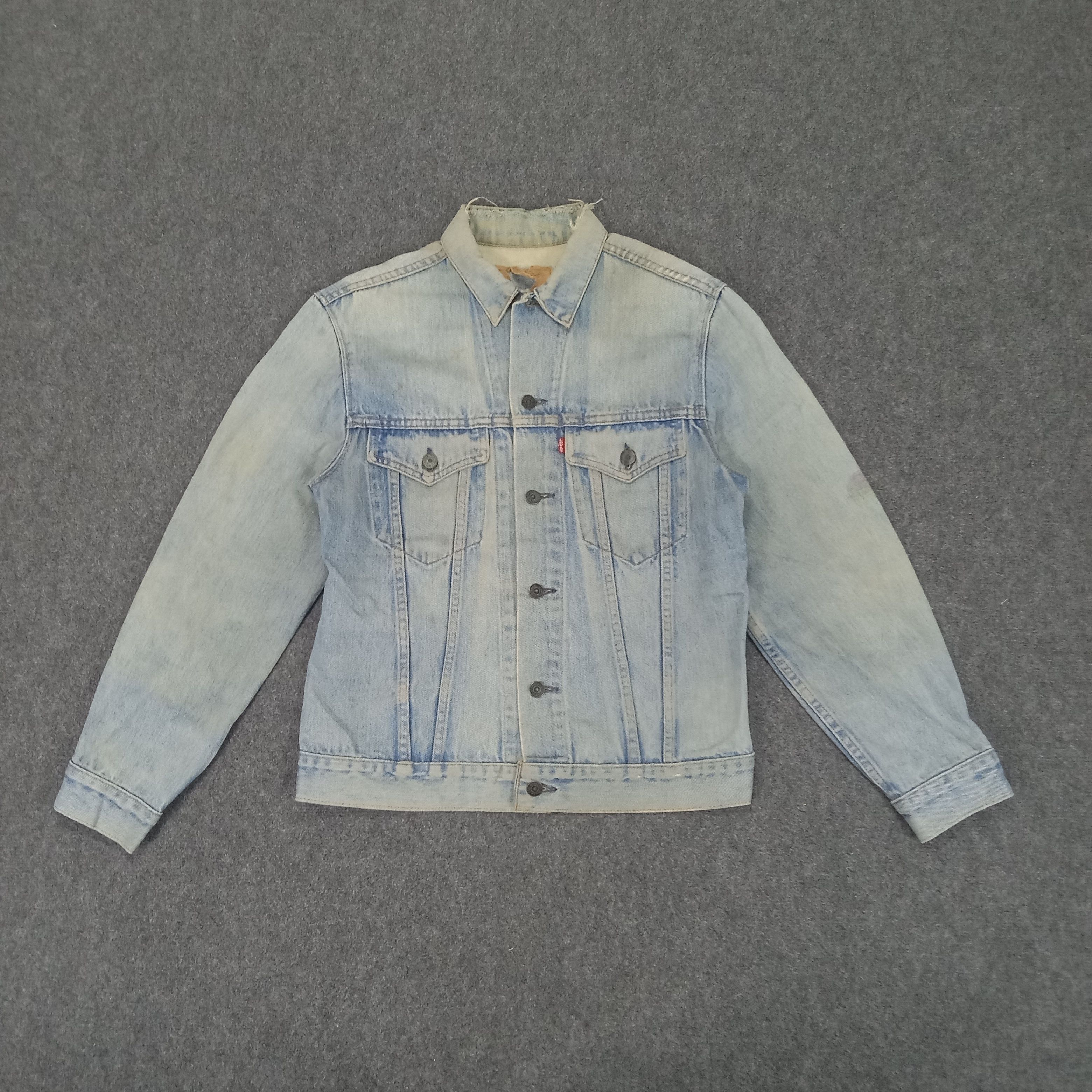 Levi's × Vintage Levi's 501 X Skulls Custom Art Bikers Denim Jacket Size US S / EU 44-46 / 1 - 3 Thumbnail
