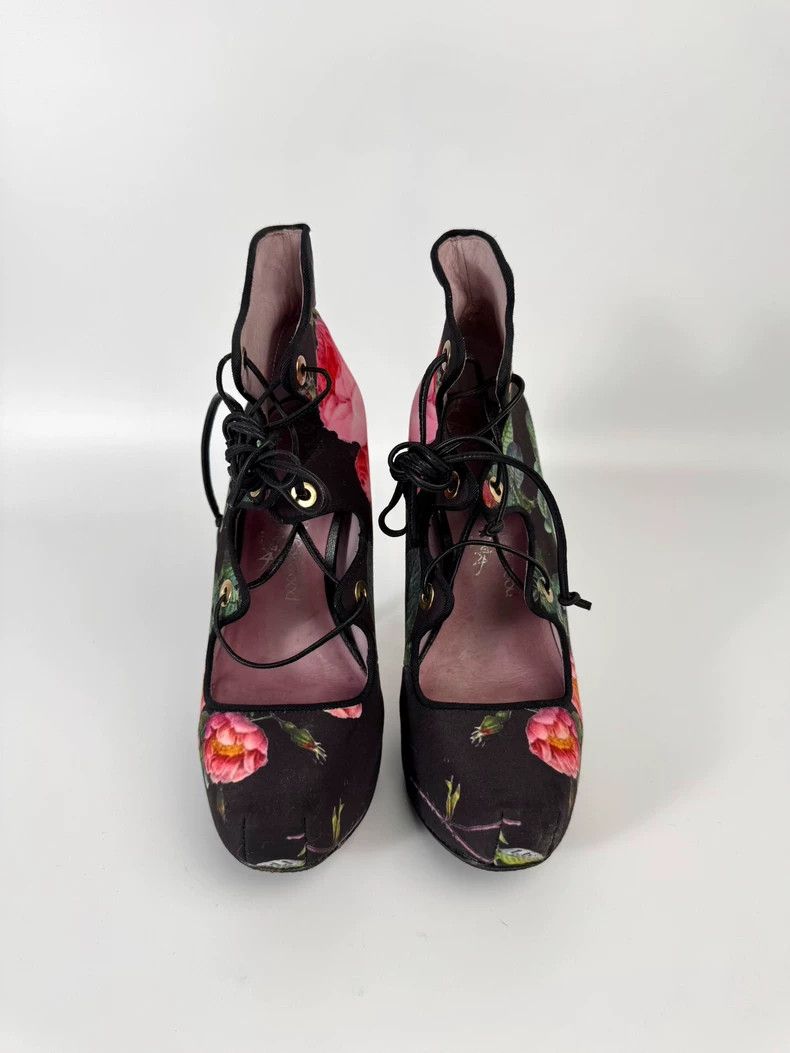 Vivienne Westwood Vivienne Westwood Triple Tie-up Floral High Heels Size US 6.5 / IT 36.5 - 2 Thumbnail