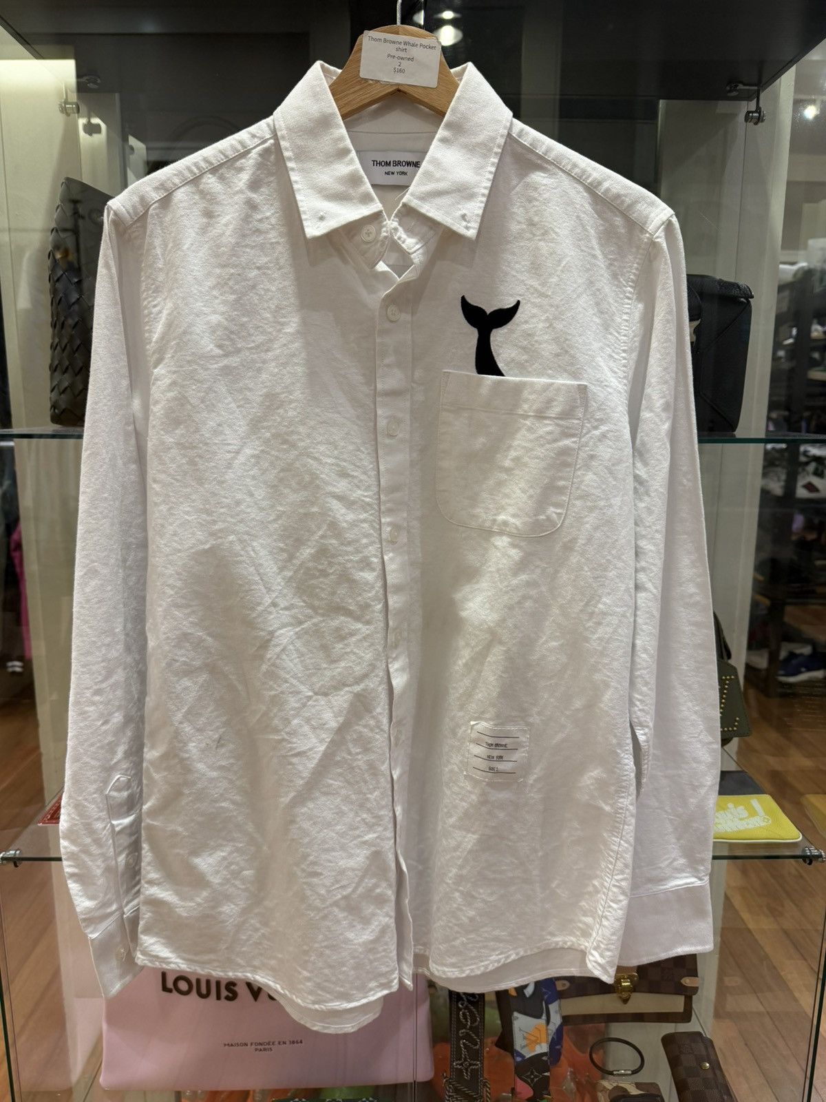 Thom Browne Thom Brown Whale Tail Pocket Button Up Shirt Size US S / EU 44-46 / 1 - 1 Thumbnail
