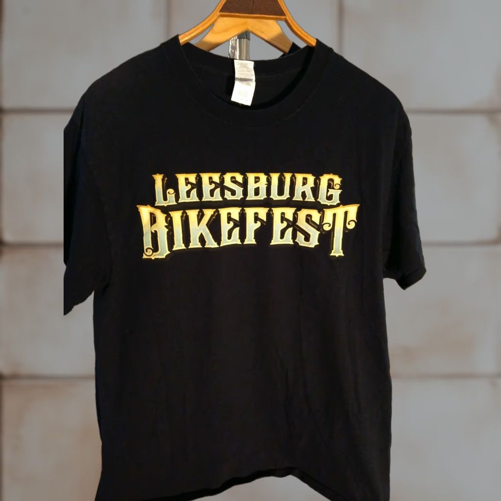 VINTAGE Leesburg Bikefest Steampunk T-shirt Skeleton Size L