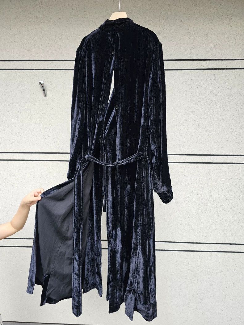 Ann Demeulemeester Ann Demeulemeester Men's and women's velour overcoats and Size M / US 6-8 / IT 42-44 - 4 Thumbnail