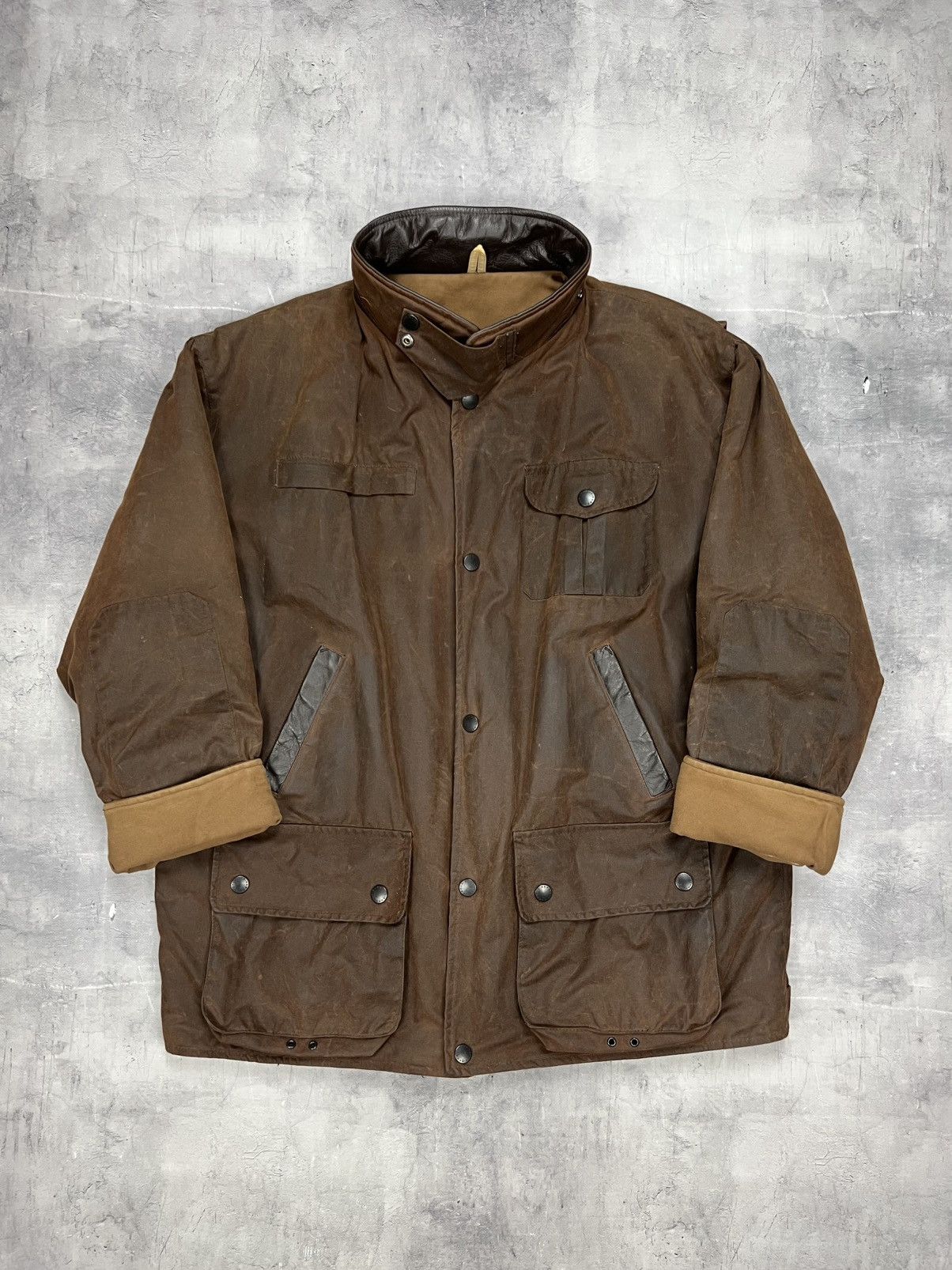 Barbour × Wax London Barbour A1550 Bushman Wax Waterproof Heavy Coat Jacket XL Size US XL / EU 56 / 4 - 3 Thumbnail
