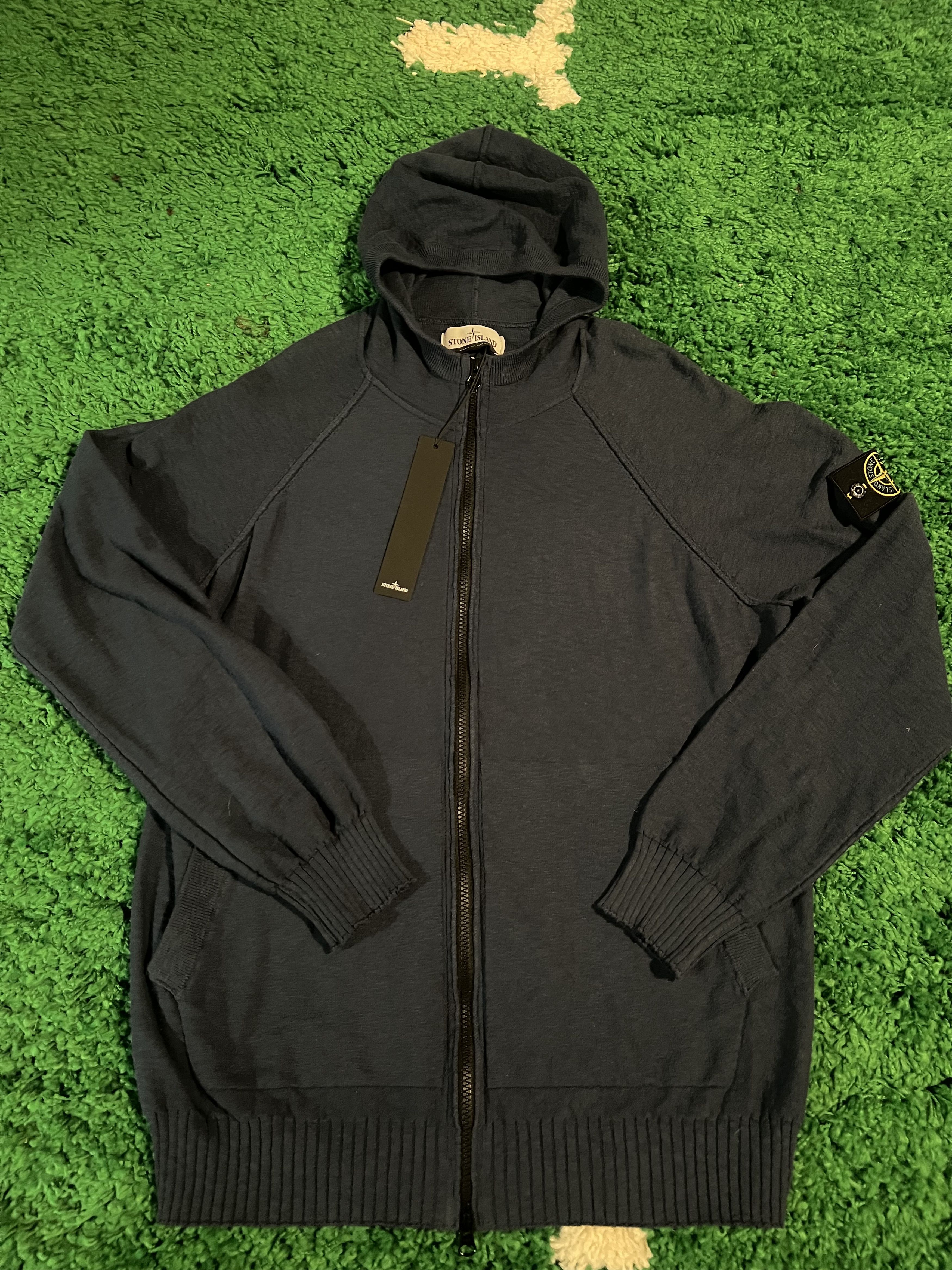 Stone Island Stone Island Men's Slub Heathered-Knit Zip-Front Hoodie Size US XL / EU 56 / 4 - 1 Thumbnail
