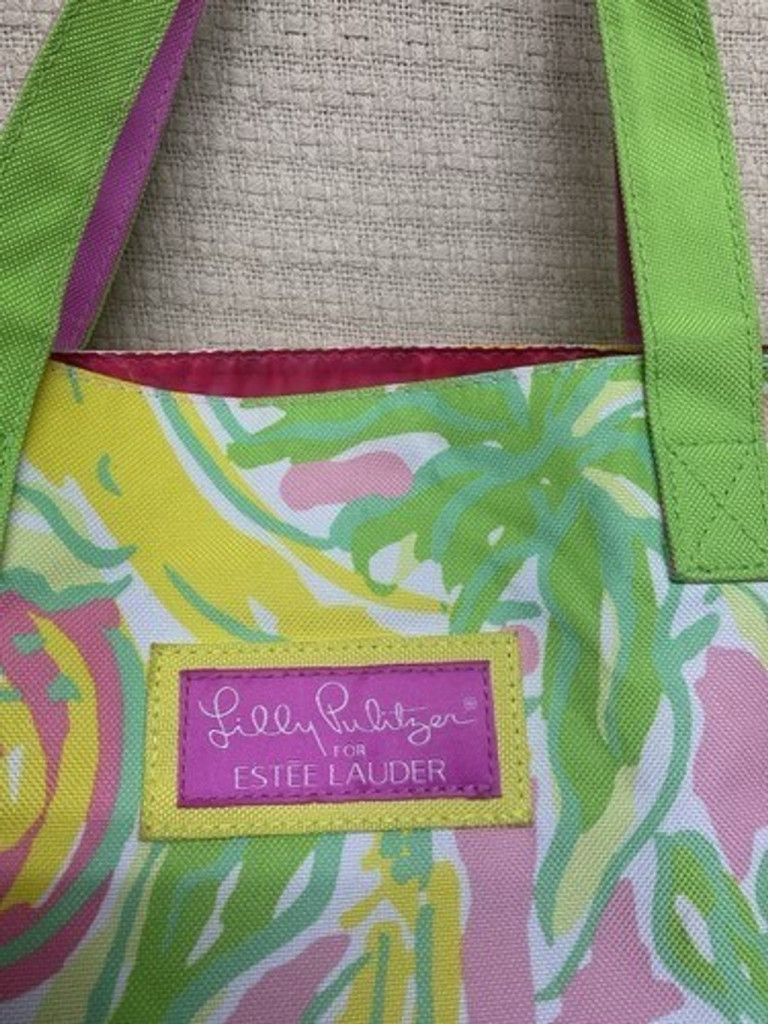 Lilly Pulitzer Lilly Pulitzer for Estee Lauder Women Size L Tote Beach Bag Size ONE SIZE - 2 Thumbnail