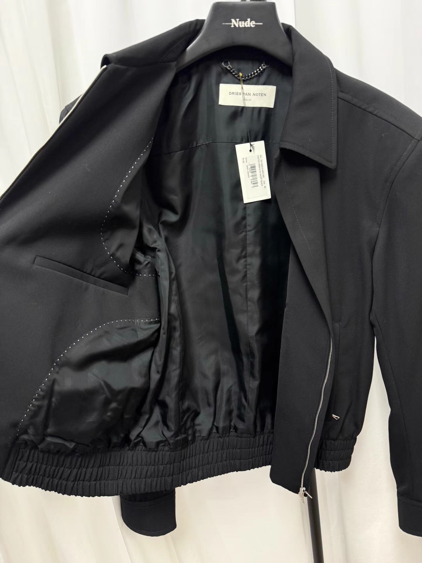 Dries Van Noten Dries Van Noten Padded Shoulder Zip Wool Jacket K20 Size US M / EU 48-50 / 2 - 9 Thumbnail