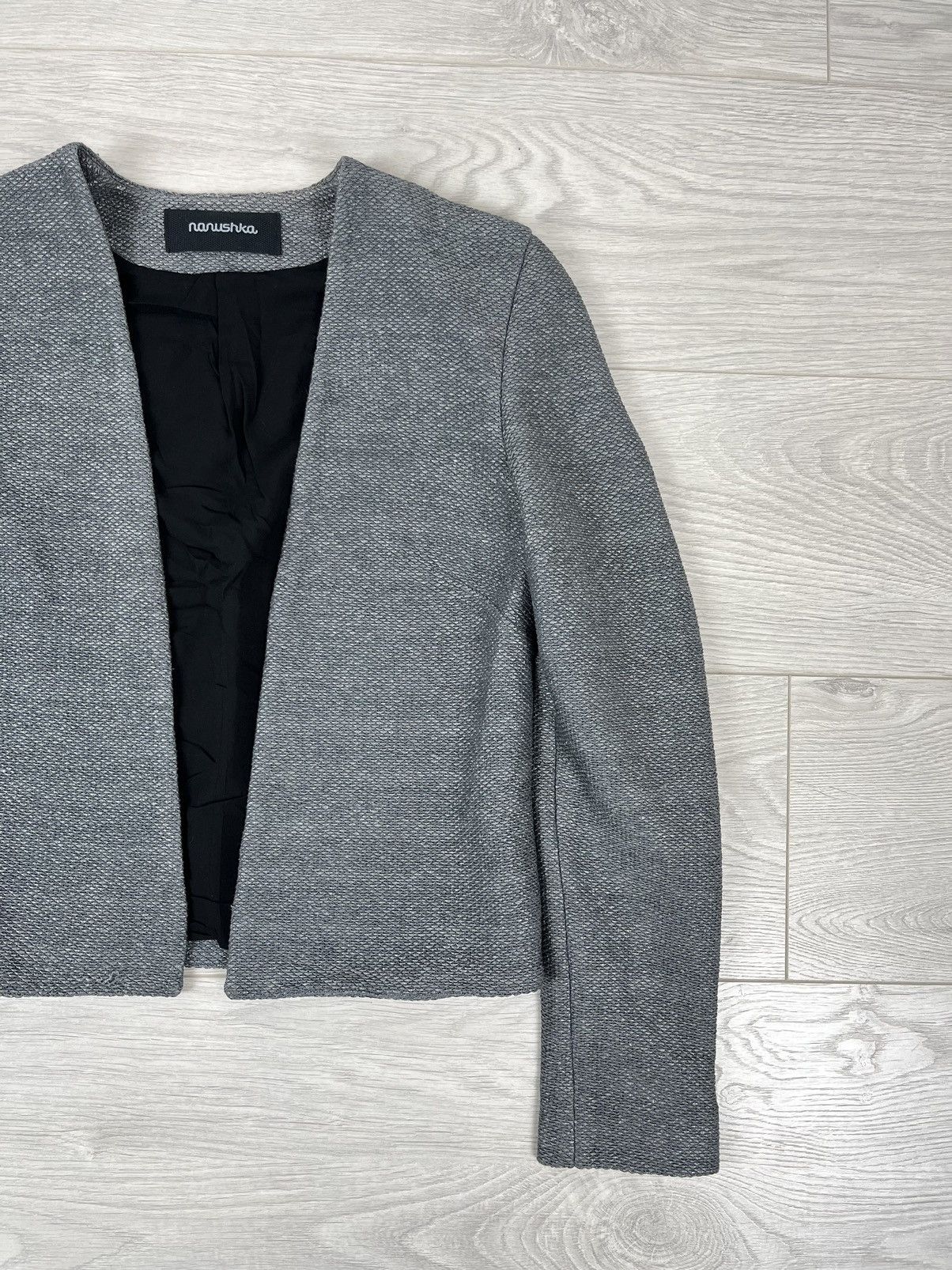Nanushka Nanushka Grey Light Blazer Jacket XS Size XS / US 0-2 / IT 36-38 - 2 Thumbnail