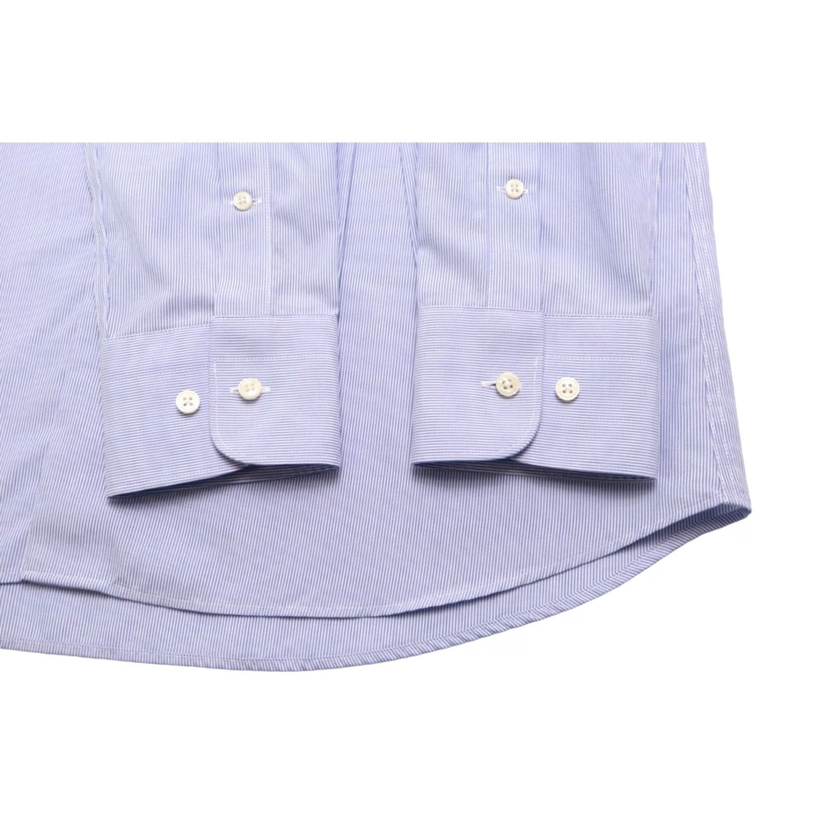 Suitsupply Suitsupply Dress Shirt Men's 42-7 / 16 1/2L Cutaway Neck Extra Slim Fit Blue Pinstripe Formal Shirt Size 42R - 5 Thumbnail