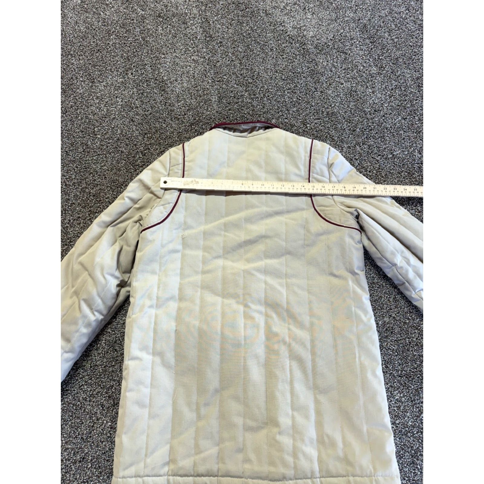Vintage VINTAGE Saril Womens Jacket Quilted Maroon Lined USA Made Chore Coat Ivory L Size L / US 10 / IT 46 - 6 Thumbnail