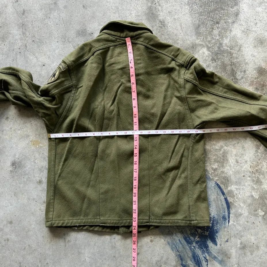 Other Vintage 50s Military Olive Green Field Wool Button Shirt Size US S / EU 44-46 / 1 - 7 Thumbnail