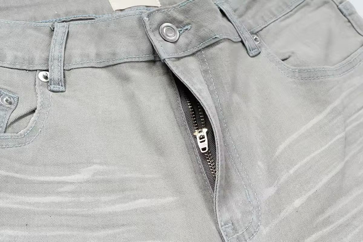 Jean High Street Washed Waxed Baggy Bootcut Flare Jeans Size US 30 / EU 46 - 6 Thumbnail