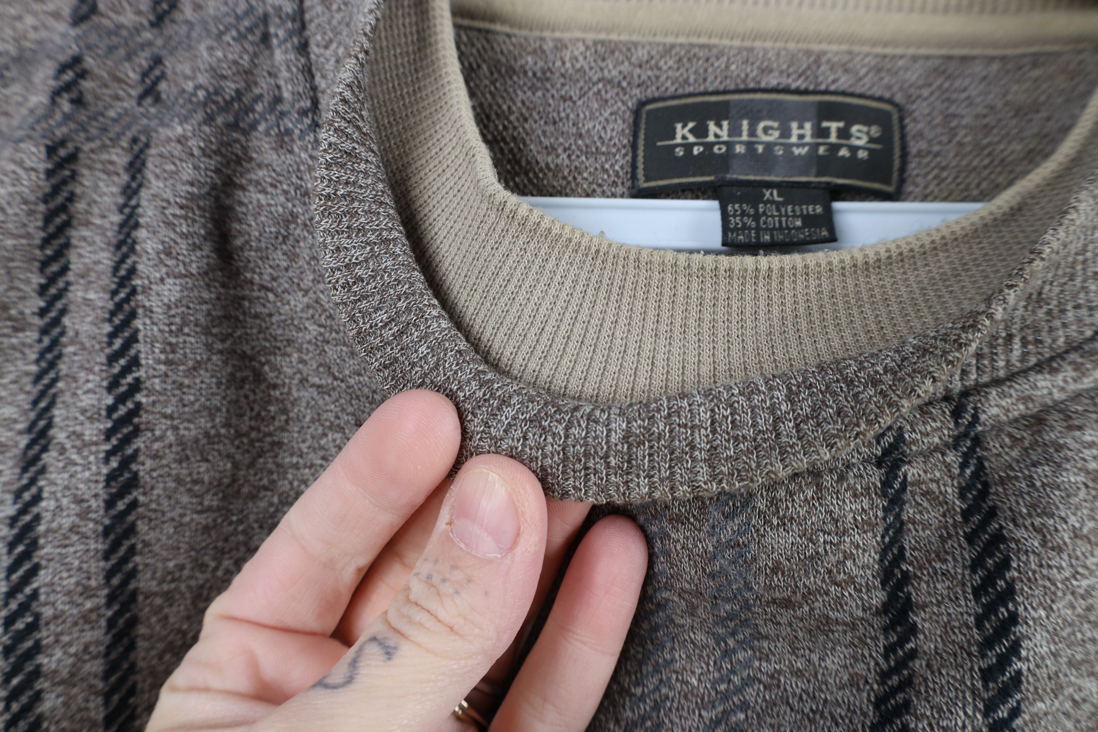 Vintage Vintage 90s Streetwear Faded Checkered Crewneck Sweatshirt Size US XL / EU 56 / 4 - 6 Thumbnail