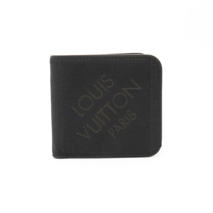 Louis Vuitton LOUIS VUITTON Damiergeant Portefeuille Marco Bifold Canvas  Noir Black with Initials N63087